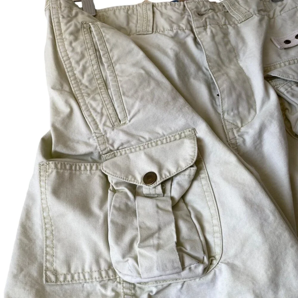 Top-Sider off white cargo shorts multi pockets outdoors vintage‎ men 36